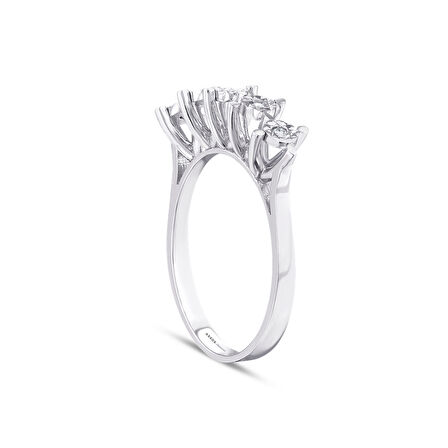 0.06 Karat Pırlanta Beştaş Yüzük