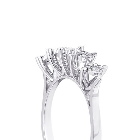 0.06 Karat Pırlanta Beştaş Yüzük