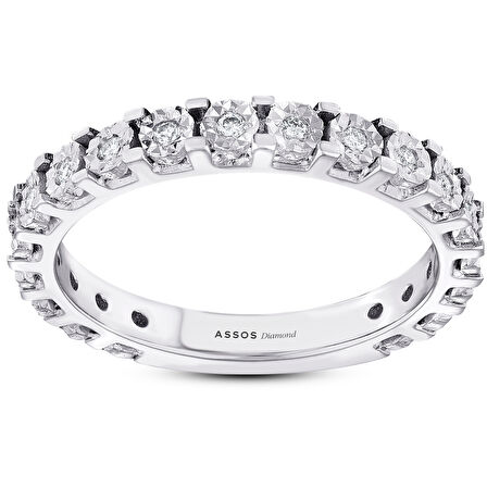 0.25 Karat Pırlanta Yarım Tur Yüzük