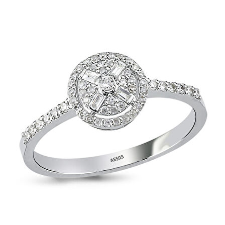 0.25 Karat Baget Taşlı Pırlanta Yüzük