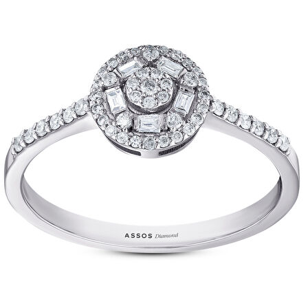 0.24 Karat Baget Taşlı Pırlanta Yüzük