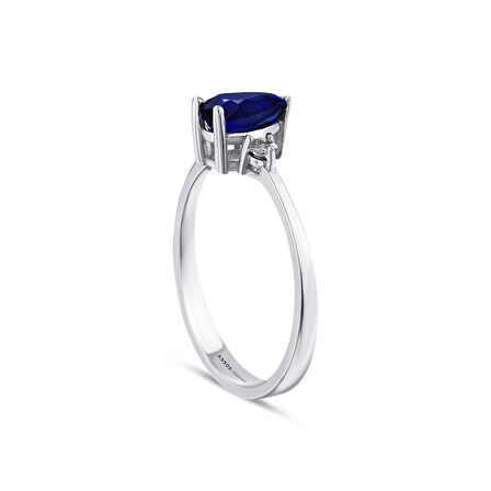 0.01 Karat Safir Taşlı Pırlanta Yüzük