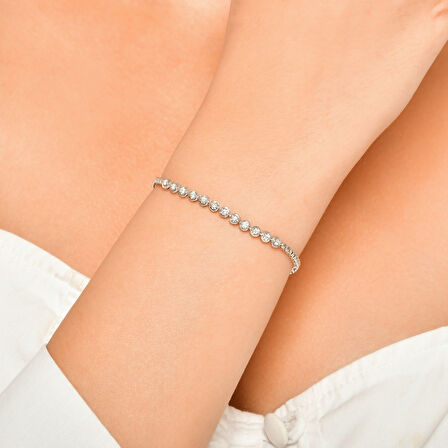 0.27 Karat Pırlanta Su Yolu Bileklik