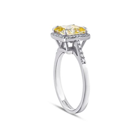 Sarı Topaz Taşlı Pırlanta Yüzük