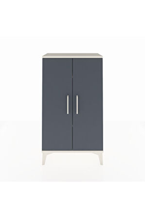 Arges Komodin 2 Raflı 2 Kapaklı 60x30x106 Aytaşı-Antrasit