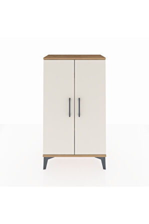 Arges Komodin 2 Raflı 2 Kapaklı 60x30x106 Çam-Aytaşı