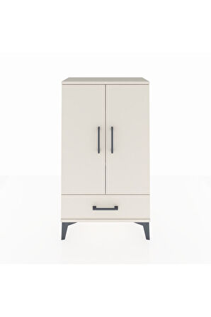 Arges Komodin 3 Raflı Tek Çekmeceli 2 Kapaklı 60x30x106 Aytaşı-Aytaşı