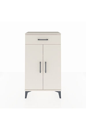 Arges Komodin 2 Raflı Tek Çekmeceli 2 Kapaklı 60x30x106 Aytaşı-Aytaşı