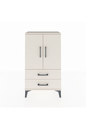 Arges Komodin 2 Raflı 2 Çekmeceli 2 Kapaklı 60x30x106 Aytaşı-Aytaşı