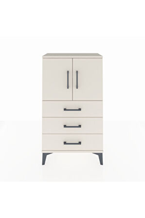 Arges Komodin 2 Raflı 3 Çekmeceli 2 Kapaklı 60x30x106 Aytaşı-Aytaşı