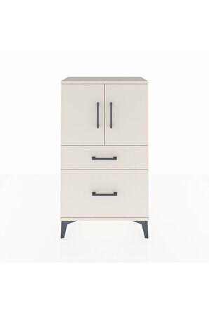 Arges Komodin 2 Raflı 2 Çekmeceli 2 Kapaklı 60x30x106 Aytaşı-Aytaşı