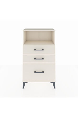 Arges Komodin Tek Raflı 3 Çekmeceli 60x30x106 Aytaşı-Aytaşı