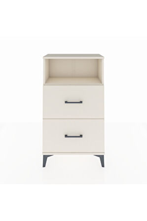 Arges Komodin Tek Raflı 2 Çekmeceli 60x30x106 Aytaşı-Aytaşı