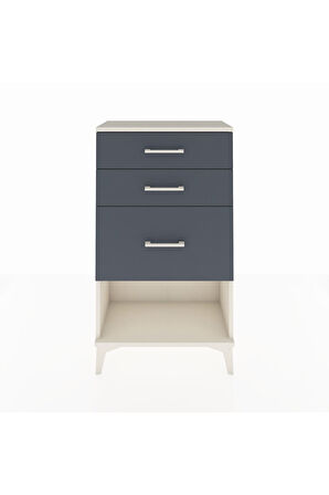 Arges Komodin 3 Çekmeceli 60x30x106 Aytaşı-Antrasit