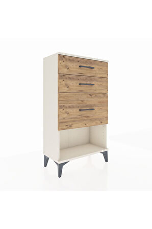 Arges Komodin 3 Çekmeceli 60x30x106 Aytaşı-Çam