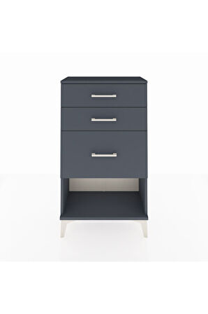 Arges Komodin 3 Çekmeceli 60x30x106 Antrasit-Antrasit