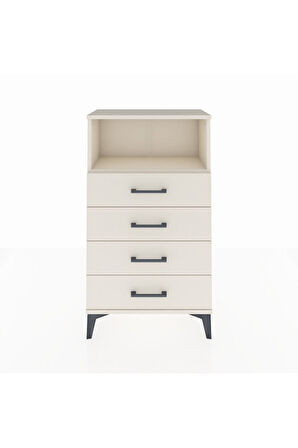 Arges Komodin Tek Raflı 4 Çekmeceli 60x30x106 Aytaşı-Aytaşı