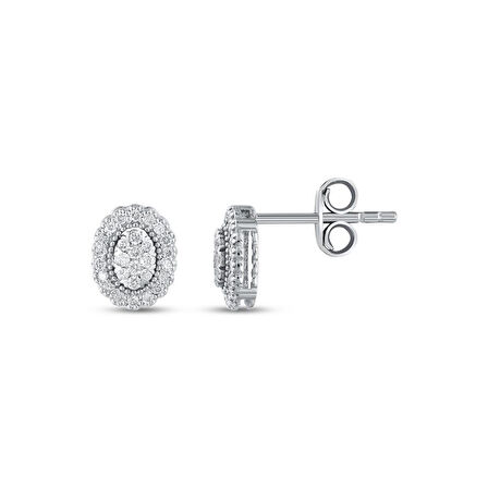 0.42 Karat Pırlanta Fantezi Küpe