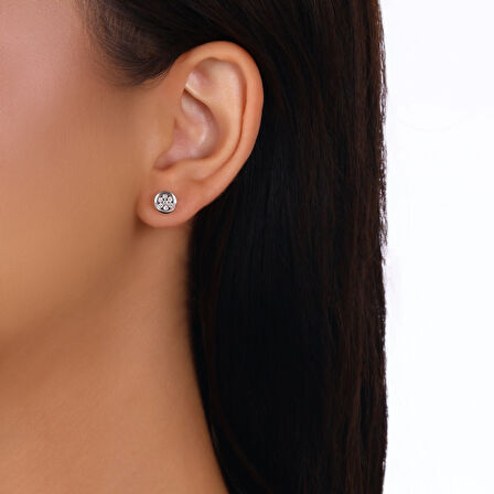 0.23 Karat Pırlanta Fantezi Küpe