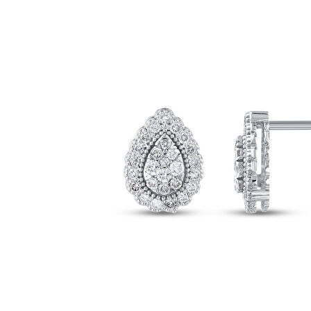 0.61 Karat Pırlanta Fantezi Küpe