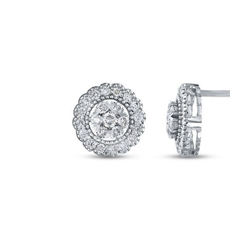 0.29 Karat Pırlanta Fantezi Küpe