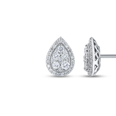 0.82 Karat Pırlanta Fantezi Küpe