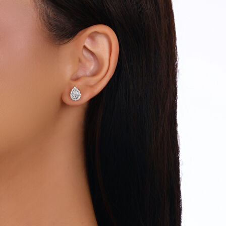 0.82 Karat Pırlanta Fantezi Küpe