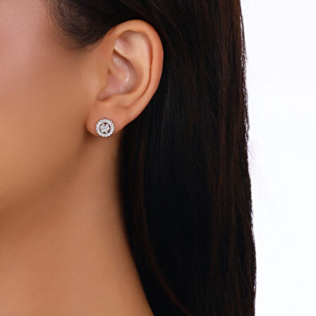 0.50 Karat Pırlanta Fantezi Küpe