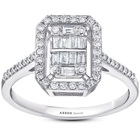 0.38 Karat Baget Pırlanta Yüzük