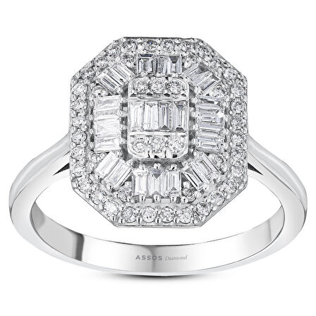 0.63 Karat Baget Pırlanta Yüzük