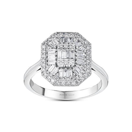 0.63 Karat Baget Pırlanta Yüzük