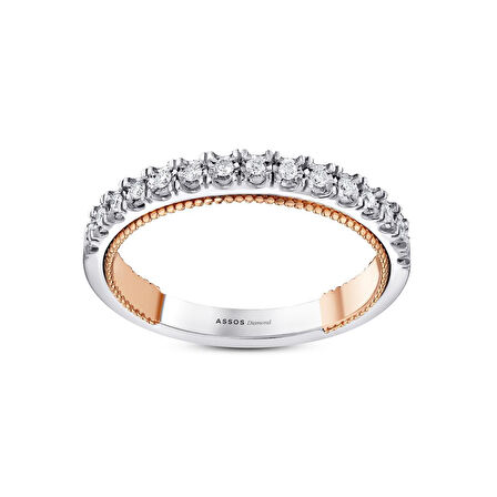 0.13 Karat Pırlanta Yarımtur Yüzük