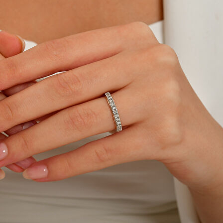 0.13 Karat Pırlanta Yarımtur Yüzük