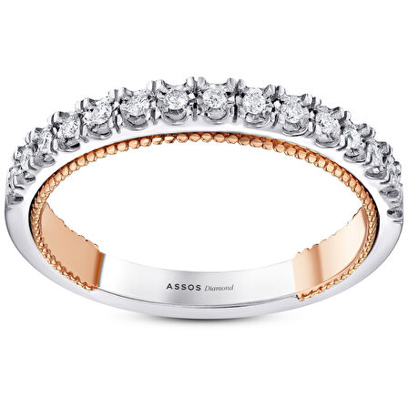 0.13 Karat Pırlanta Yarımtur Yüzük