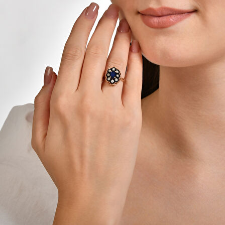 0.03 Karat Safir Renkli Elmas Yüzük