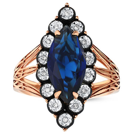 0.04 Karat Safir Renkli Elmas Yüzük