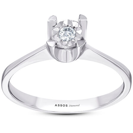 0.05 Karat Pırlanta Venüs Tektaş Yüzük