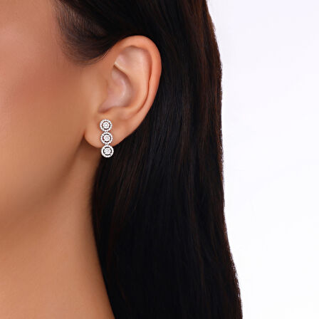 0.50 Karat Pırlanta Fantezi Küpe