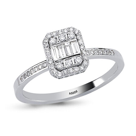 0.38 Karat Baget Pırlanta Yüzük