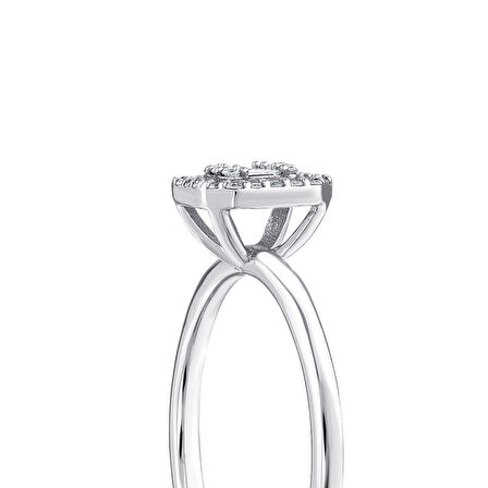 0.18 Karat Baget Pırlanta Yüzük