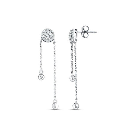 0.27 Karat Pırlanta Fantezi Küpe