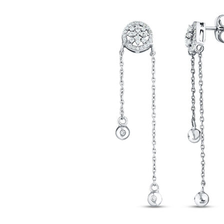 0.27 Karat Pırlanta Fantezi Küpe