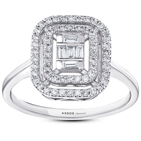 0.36 Karat Baget Taşlı Pırlanta Yüzük