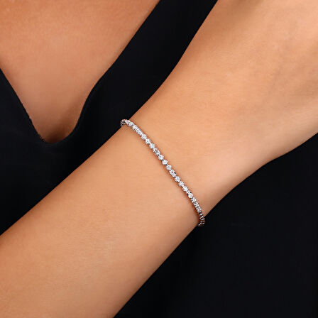 0.36 Karat Pırlanta Su Yolu Bileklik