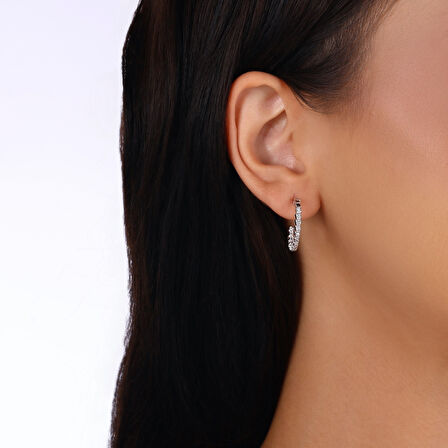 0.26 Karat Pırlanta Halka Küpe