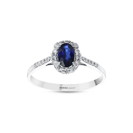 0.17 Karat Safir Taşlı Pırlanta Yüzük
