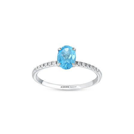 Aquamarine Taşlı Pırlanta Yüzük