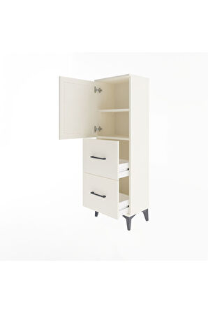 Arges Dolap 2 Raflı 2 Çekmeceli Tek Kapaklı 44x30x134 Aytaşı-Aytaşı