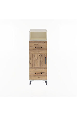 Arges Dolap 2 Raflı 2 Çekmeceli Tek Kapaklı 44x30x134 Aytaşı-Çam