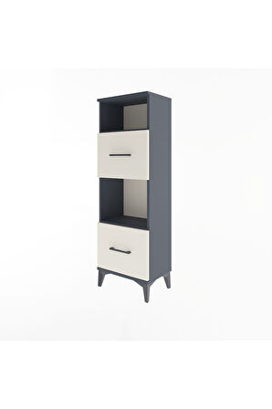 Arges Dolap 2 Raflı 2 Çekmeceli 44x30x134 Antrasit-Aytaşı